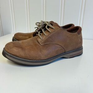 Woman's Plain Toe Oxford  Brown Leather Shoes Size 6.5 W  L.L Bean